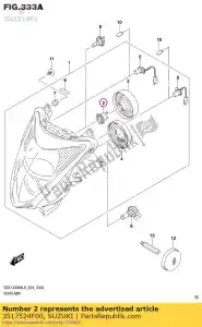 suzuki 3517524F00 adaptador montado - Lado inferior