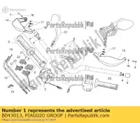 B043013, Piaggio Group, Kierownica aprilia  dorsoduro zd4sm000, zd4sma00, zd4smc00, zd4smc01 zd4tv000, zd4tv001, zd4tva00, zd4tva01, zd4tvc00,  750 1200 2008 2009 2010 2011 2012 2013 2015 2016, Nowy