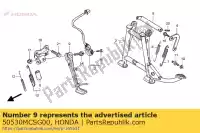 50530MCSG00, Honda, comp. barra, suporte lateral honda st 1300 2002 2003 2004 2006 2007 2008 2009 2010, Novo