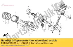 Aqui você pode pedir o pistão, rr. (0,50) em Honda , com o número da peça 13107MBB315: