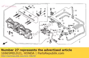 Honda 16965MELD21 clamp, hose - Bottom side