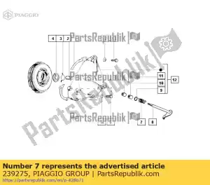 Piaggio Group 239275 spring - Bottom side