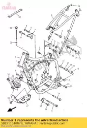 Ici, vous pouvez commander le cadre avant comp. Auprès de Yamaha , avec le numéro de pièce 5BE21101007B: