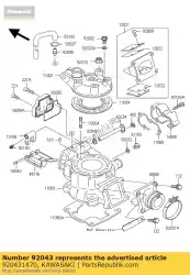 Qui puoi ordinare perno, valvola principale kx250-j2 da Kawasaki , con numero parte 920431470: