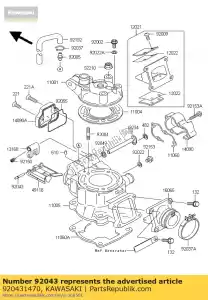 kawasaki 920431470 perno, valvola principale kx250-j2 - Il fondo