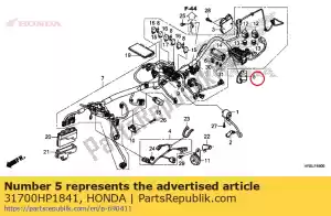 honda 31700HP1841 condensor voor repeteerstarter - Onderkant