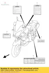 Here you can order the manual,owner s from Suzuki, with part number 9901106G53SDE: