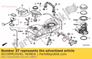 Honda 50330MCAS40 quedarse, soporte de batería - Lado inferior