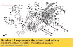 Ici, vous pouvez commander le couverture, r. Fr. Côté auprès de Honda , avec le numéro de pièce 63500MEGA60: