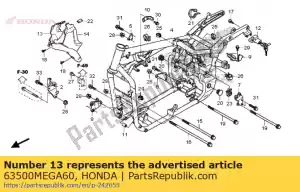 honda 63500MEGA60 couverture, r. fr. côté - La partie au fond