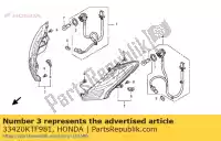 33420KTF981, Honda, unité de clignotant, r. fr. honda sh 125 150 2009 2010 2011 2012, Nouveau