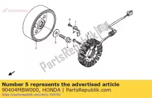 honda 90404MBW000 ring, 10mm - Onderkant