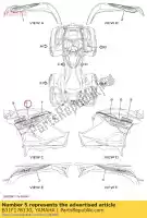 B31F178130, Yamaha, emblemat 1 yamaha yfm700faph silver grizzly 700 ps auto 4wd , Nowy