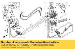 Honda 35151KS4671 caja superior - Lado inferior