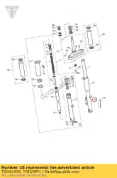 Here you can order the tube outer lh from Triumph, with part number T2041409: