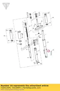 triumph T2041409 tube outer lh - Bottom side