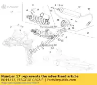 B044313, Piaggio Group, shock absorber cpl. aprilia  caponord zd4vk000, zd4vka, zd4vk001, zd4vka01 1200 2013 2014 2015 2016, New