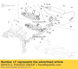 Aprilia B044313, Amortisseur cpl., OEM: Aprilia B044313