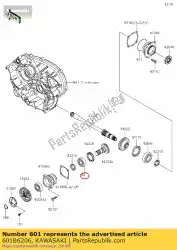 Qui puoi ordinare cuscinetto a sfere, n. 6206 da Kawasaki , con numero parte 601B6206: