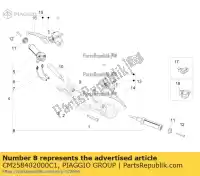 CM258402000C1, Piaggio Group, aperto completo da mão esquerda vespa zapm80100, zapm80101, zapma7100 zapm808g, zapm80200, zapm8020, zapma7200, zapma78g 946 125 150 946 2013 2014 2016 2017 2018 2019 2020 2021 2022, Novo