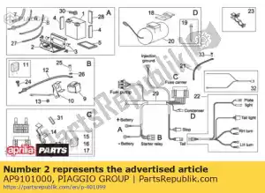 Piaggio Group AP9101000 caja de batería cpl. - Lado inferior