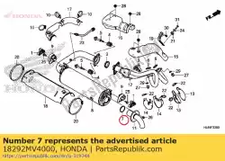 Here you can order the gasket, muffler from Honda, with part number 18292MV4000: