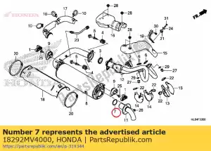 honda 18292MV4000 joint, silencieux - La partie au fond