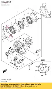 suzuki 6429631G00 spring,side pla - Bottom side