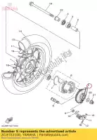 2CJF512100, Yamaha, placa, zapata de freno yamaha ttr50e 50 , Nuevo