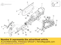 JC14190X92000, Piaggio Group, fascetta aprilia scarabeo 125 2007 2009 2011, Nuovo