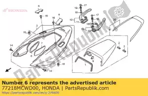 honda 77218MCWD00 mat, r. rr. protector de calor de la capucha - Lado inferior