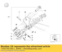 71607653901, BMW, left rear footrest holder bmw c1 125 200 2000 2001 2002 2003 2004, New