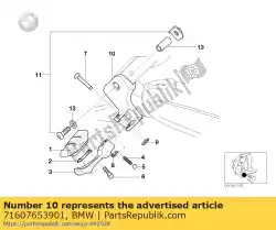 Here you can order the left rear footrest holder from BMW, with part number 71607653901: