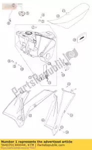 ktm 5940701300044 tanque de combustível cpl.rac 9,5l eua 06 - Lado inferior