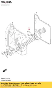 suzuki 1117805H00 pakking, cilinderkop - Onderkant