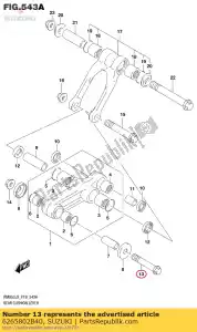 suzuki 6265802B40 parafuso, cushi traseiro - Lado inferior