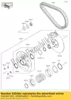 920261565, Kawasaki, entretoise, t = 1,00 kawasaki kvf650 prairie kvf360 4x4 kfx700 kvf750 ksv700a6f ksv700b6f ksv700a7f ksv700b7f eps brute force 650 4x4i 750 epsgef epshef gff hff kaf1000 mule prodx diesel prodxt kaf820 profx 3 seater profxt le camo pro fxt 360 700 1000 820 , Nouveau