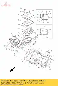 yamaha 3VD154510000 pakking, carterdeksel 1 - Onderkant