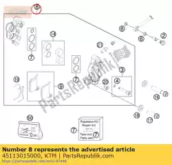 Here you can order the brake caliper cpl. Fr. 50 lc 02 from KTM, with part number 45113015000: