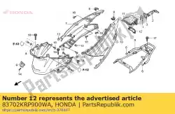 Here you can order the cover,rr *nh411m* from Honda, with part number 83702KRP900WA: