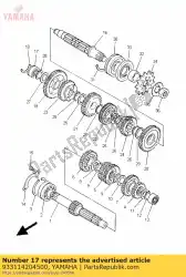 Ici, vous pouvez commander le roulement, cylindrique (4g0) auprès de Yamaha , avec le numéro de pièce 933114204500: