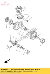 yamaha 934201608600 circlip - Lado inferior