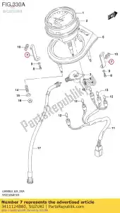 suzuki 3411124B80 beugel, meter - Onderkant