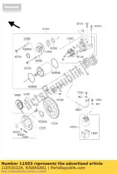 Here you can order the bracket,starter zx600-k1h from Kawasaki, with part number 110530224: