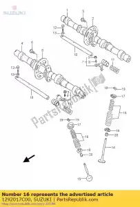 suzuki 1292017C00 set di molle, valvola - Il fondo