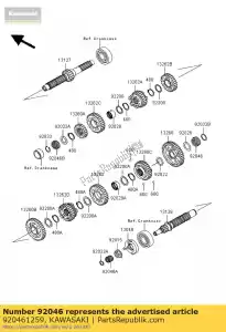 kawasaki 920461259 bearing-needle,tk2535 vn1500-e - Bottom side