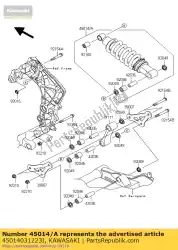 Here you can order the shockabsorber,spg sil+bo from Kawasaki, with part number 45014031223I: