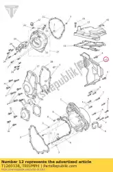 tandwiel cover van Triumph, met onderdeel nummer T1260338, bestel je hier online: