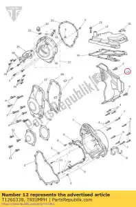 triumph T1260338 tandwiel cover - Onderkant