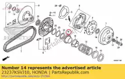 Aqui você pode pedir o colar, selo em Honda , com o número da peça 23237KSVJ10: